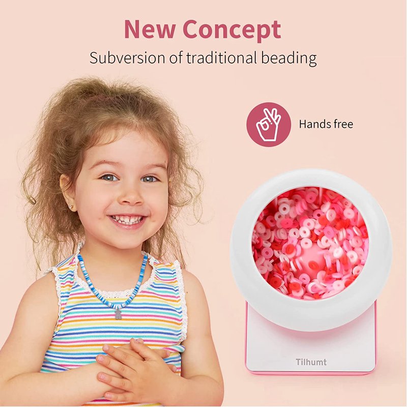 Electric Bead Spinner for Jewelry Making - Clay Bead Craft Tool with Needle & Thread
