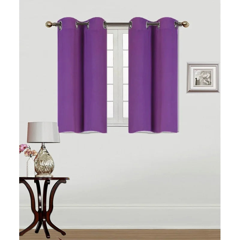 Thermal Blackout Window Curtain Panel - Grommet Top 28x36 Inch for Privacy & Energy Efficiency
