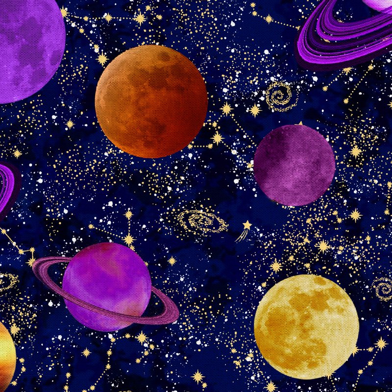 Cotton Galaxy Precut Fabric Bundle - 18x21 Inches, Multicolor 5 Pieces