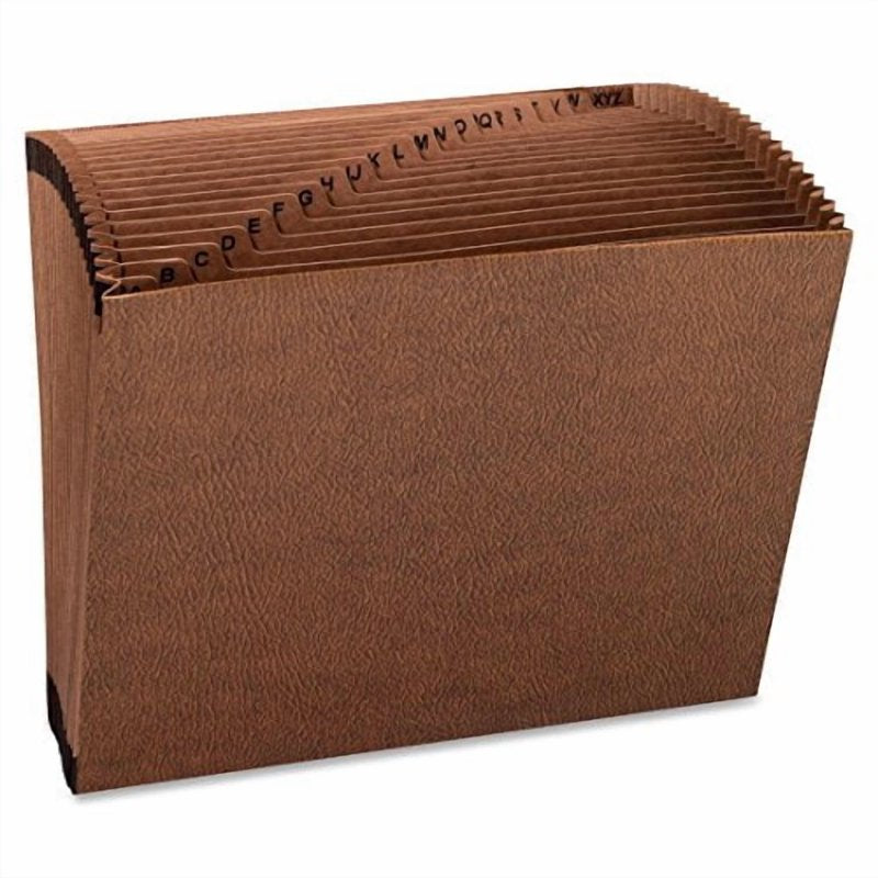 Expanding Files A-Z No Flap Brown Letter Size Office Organizer