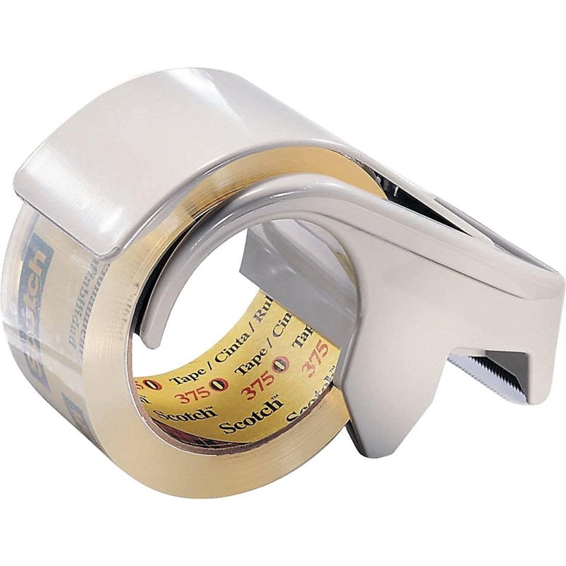Gray Handheld Packaging Tape Dispenser for Box Sealing, Compact & Durable