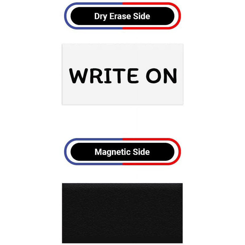 Magnetic Shelf Labels - Dry Erase White Magnetic Tags - 4x2 Inches, 5 Pack