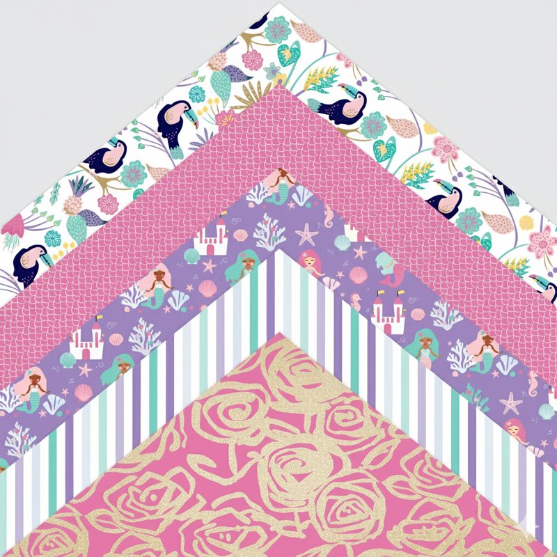 Pink Dreamland Scrapbook Paper Pad - 50 Sheets 12x12 inch Designs for Crafts & DIY