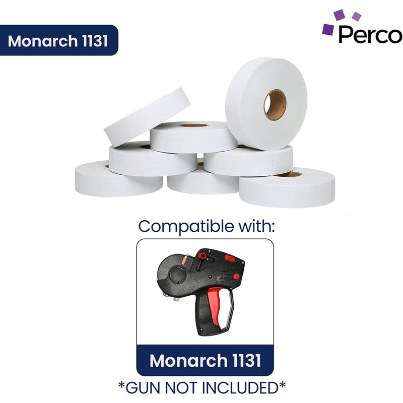 White Freezer Price Labels for Monarch 1131 - 20,000 Labels, 8 Rolls