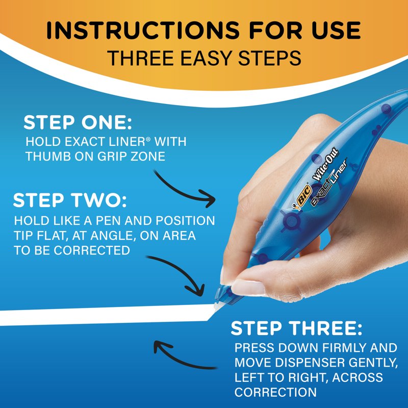 Correction Tape 4-Pack - Tear-Resistant White Office Tape for School & Office