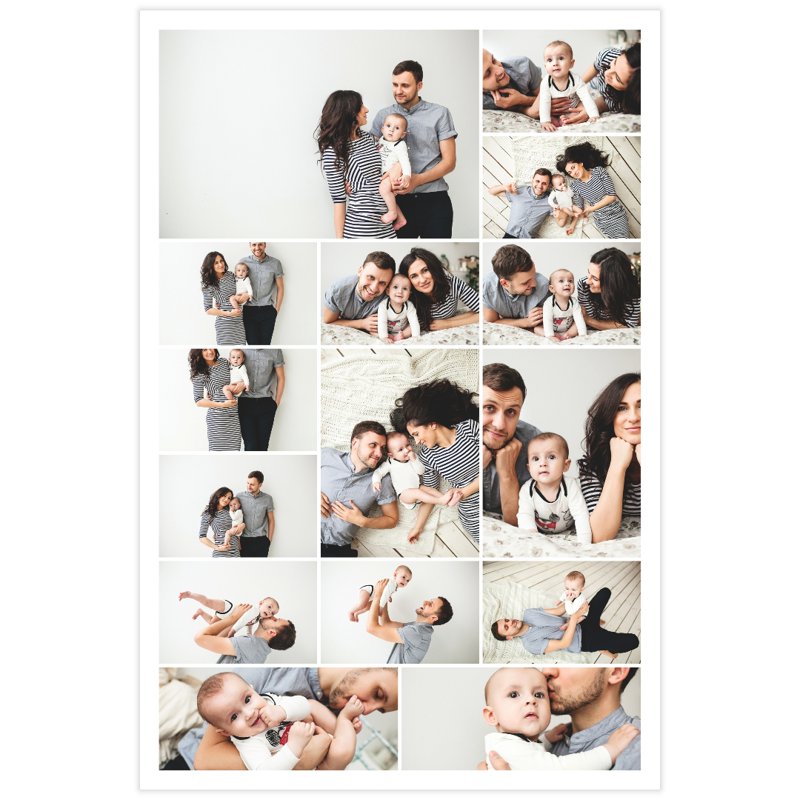 Custom Collage Poster 20x30 Matte Photo Paper Wall Art - Personal Photo Prints