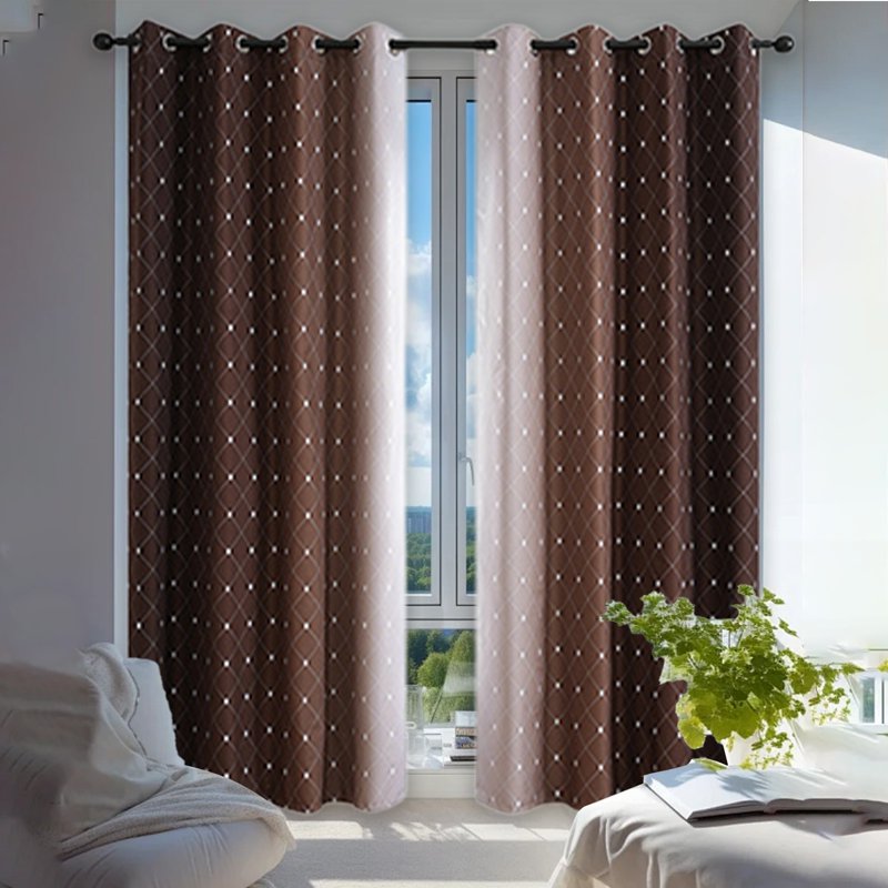 Blackout Curtain Set 2 Pieces Thermal Insulated Noise Reducing Drapes for Bedroom & Living Room