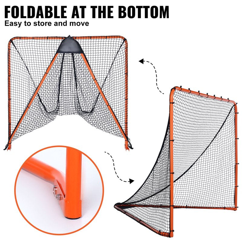6x6 ft Lacrosse Goal Net for Backyard Training and Practice Equipment