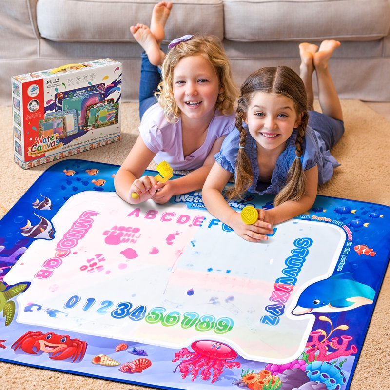 Large Water Doodle Mat for Kids 60x40 Inch Sensory Drawing Toy Educational Toddler Playmat