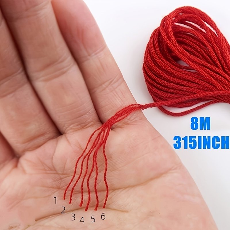 100 Colors Embroidery Thread Kit - 8M Cross Stitch & Sewing Floss