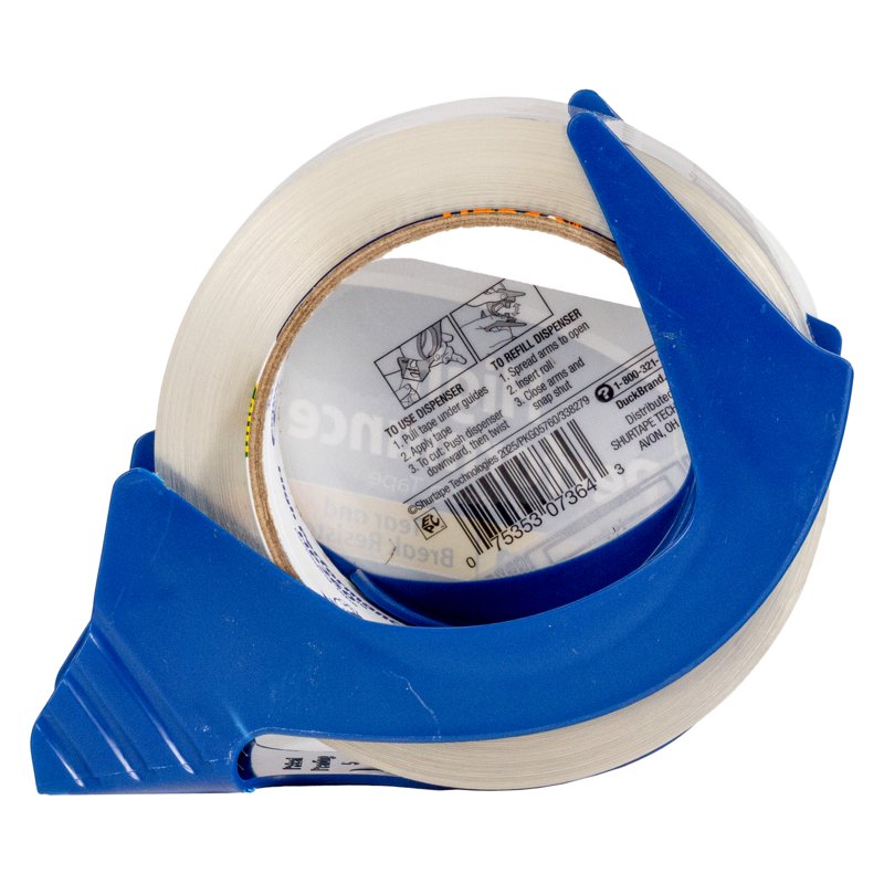 High Performance Packing Tape with Dispenser, Clear, 1.88 in. x 60 yd