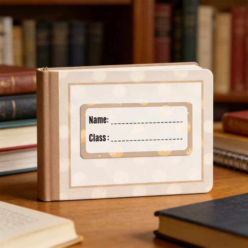 Colorful Border Name Labels for Students Waterproof Tear-Proof School ID Stickers