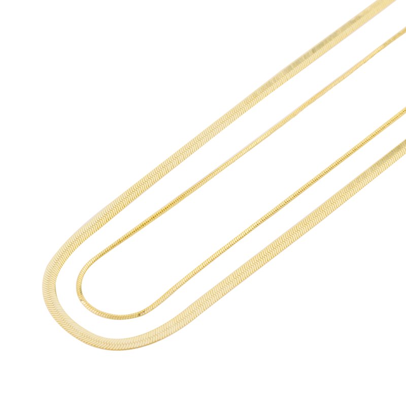 Gold & Silver 14K Gold Plated Layered Necklace Set for Women - 2 Pieces, 15-16 Inch with Extenders