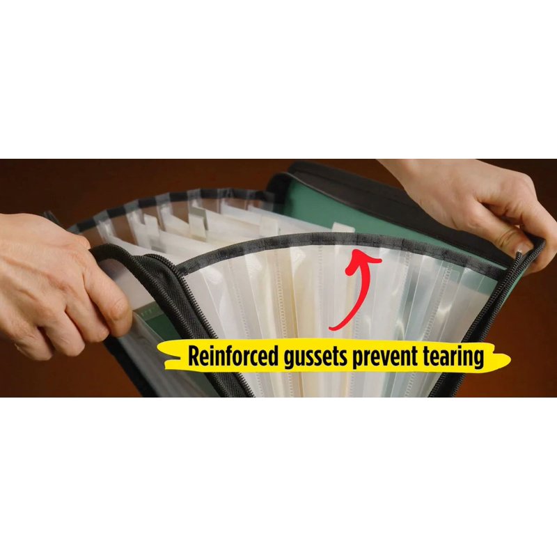 3-Inch Zipper Binder with Removable Padded Tech Case Black and Red