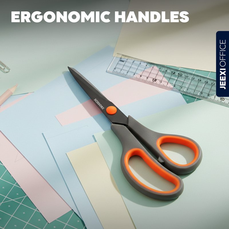 8-Inch Titanium Non-Stick Scissors - Heavy Duty Craft & Office Shears (3 Pack)