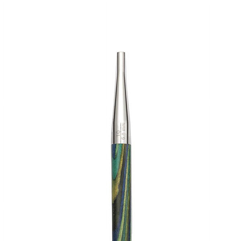 Interchangeable Wood Knitting Needle Set with Short Tips - 2.75" US Sizes 4-10