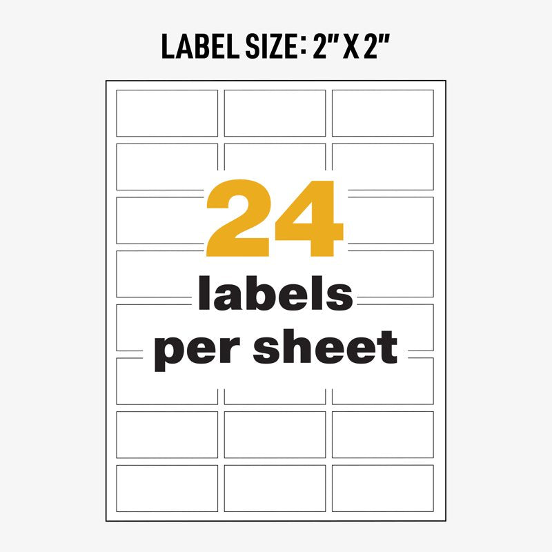 GHS Chemical Labels for Laser Printers Waterproof & Chemical-Resistant 1x2-1/2 Inch 600 Labels
