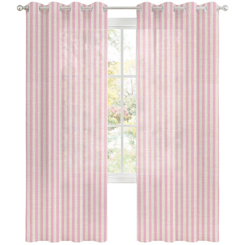 Light Filtering Sheer Curtains 72 Inch Long Grommet Panel for Living & Bedroom Windows