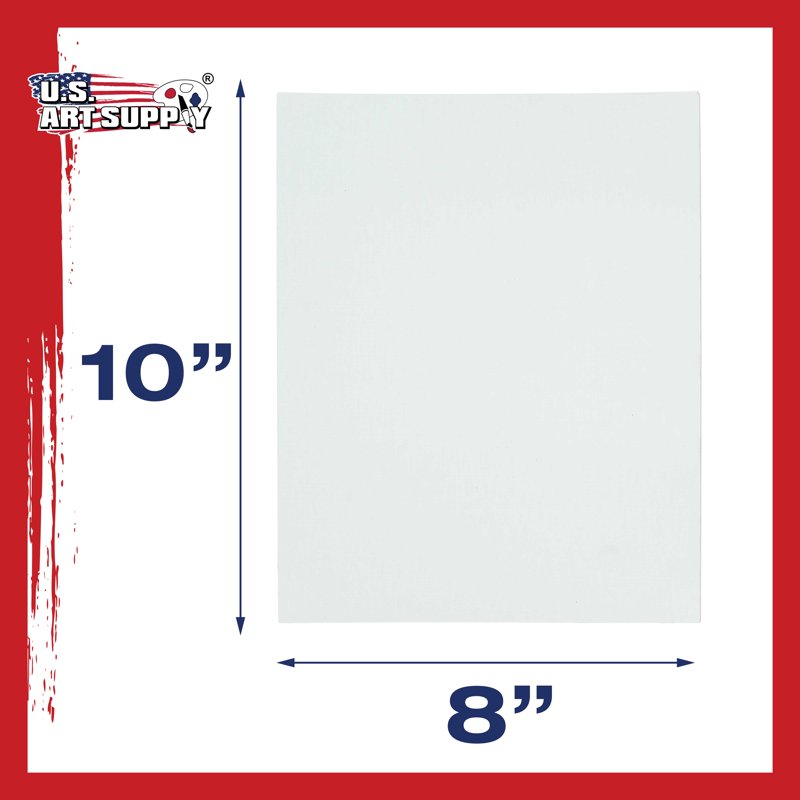 Professional Artist Canvas Panels 8x10 Inch Acid-Free Pack of 12