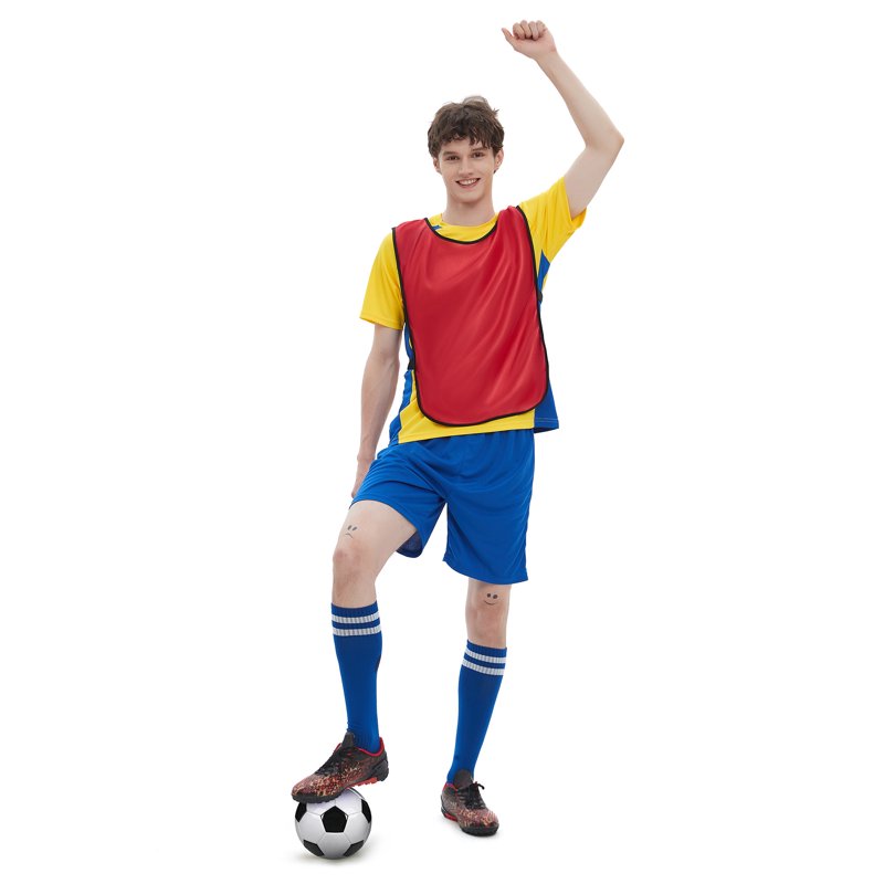 Toptie 12 Pack Kids/Adult Soccer Pinnies Scrimmage Vest - Black (CHILD)