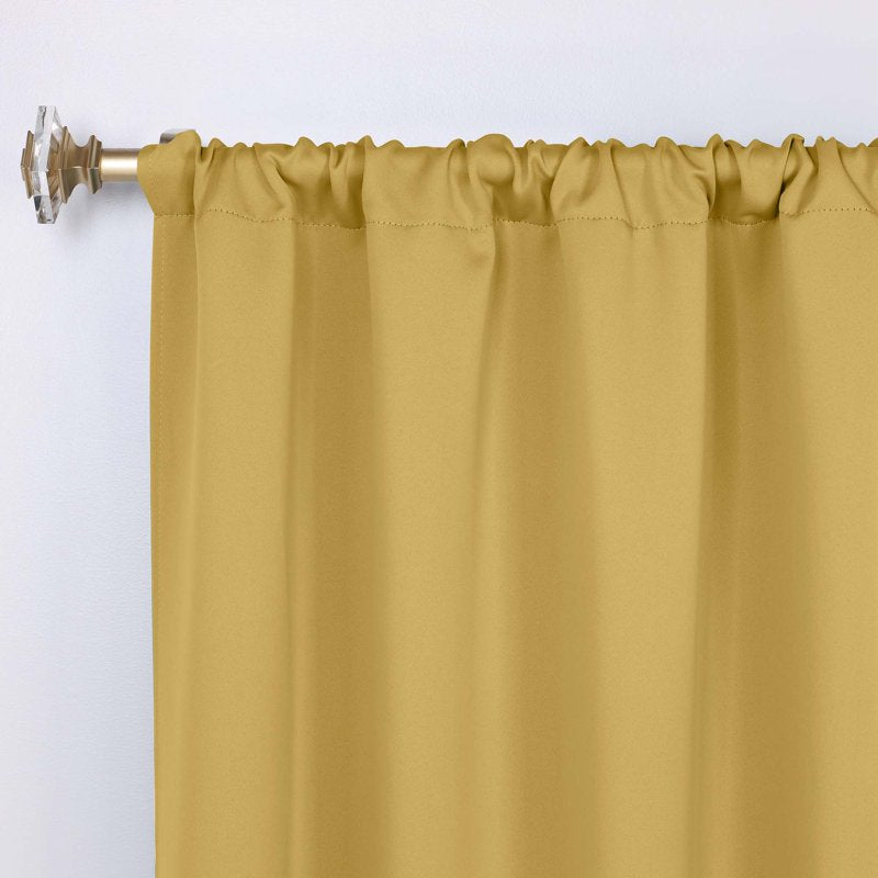 Blackout Curtain Panel Set - Light Filtering Rod Pocket 36x72 Inches