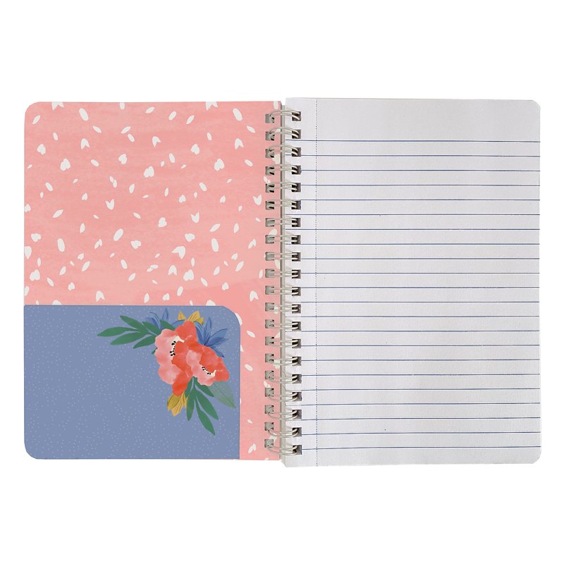Pocket Notebook 5x7 Inches - College Ruled, Assorted Pastel Designs, 80 Sheets