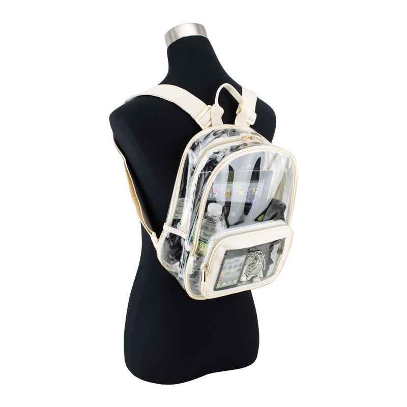 Clear Fashion Dome Backpack with Frameless Design and Adjustable Straps