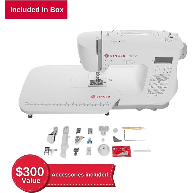 Computerized Sewing Machine with 417 Stitch Options, LCD Screen, Extension Table