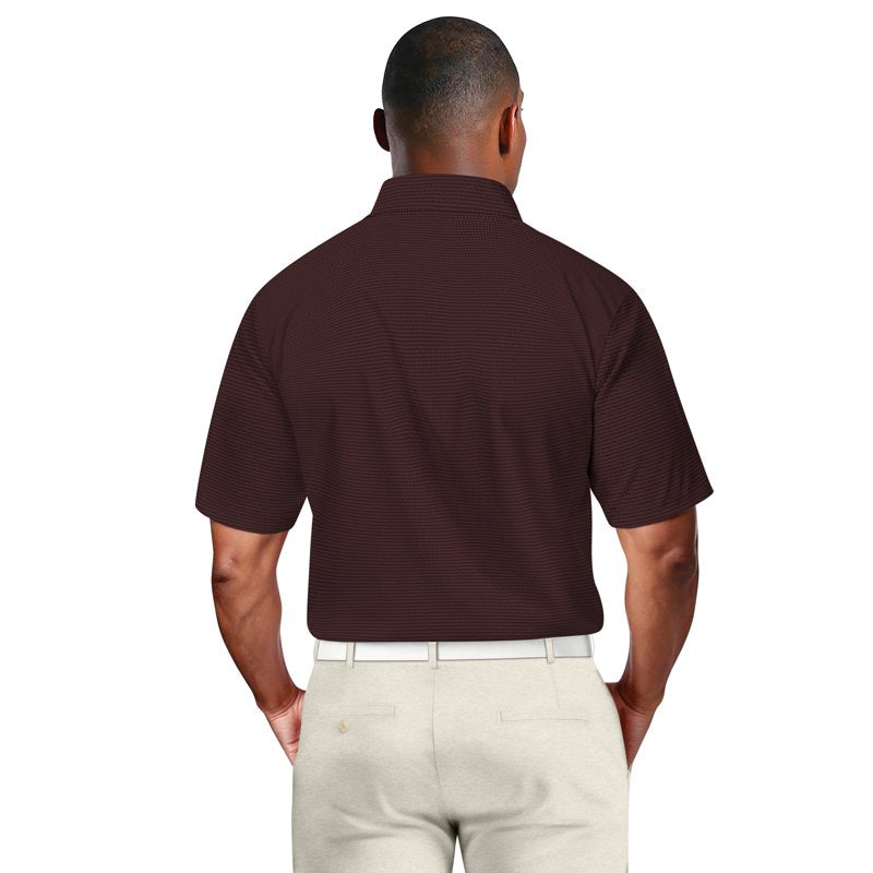 Performance Geometric Jacquard Golf Polo Shirt for Men & Big Men