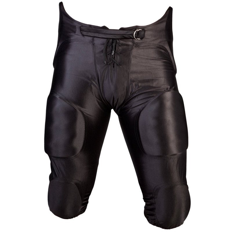 Adult Football Game Pants with Pads - Black, Large, 1 Pack