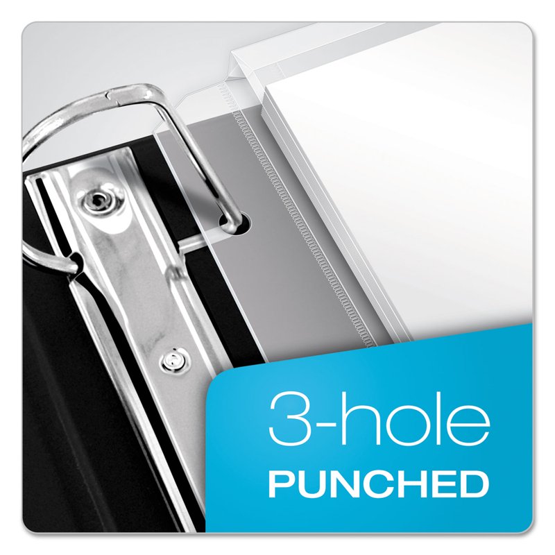 Clear Zipper Binder Pockets for Documents and Photos, 8.5 x 11, Pack of 3+