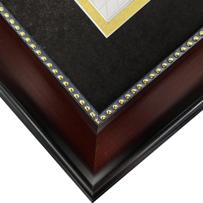 Graduation Certificate & Photo Frame 8.5x11 & 5x7 Red Wood Grain Finish