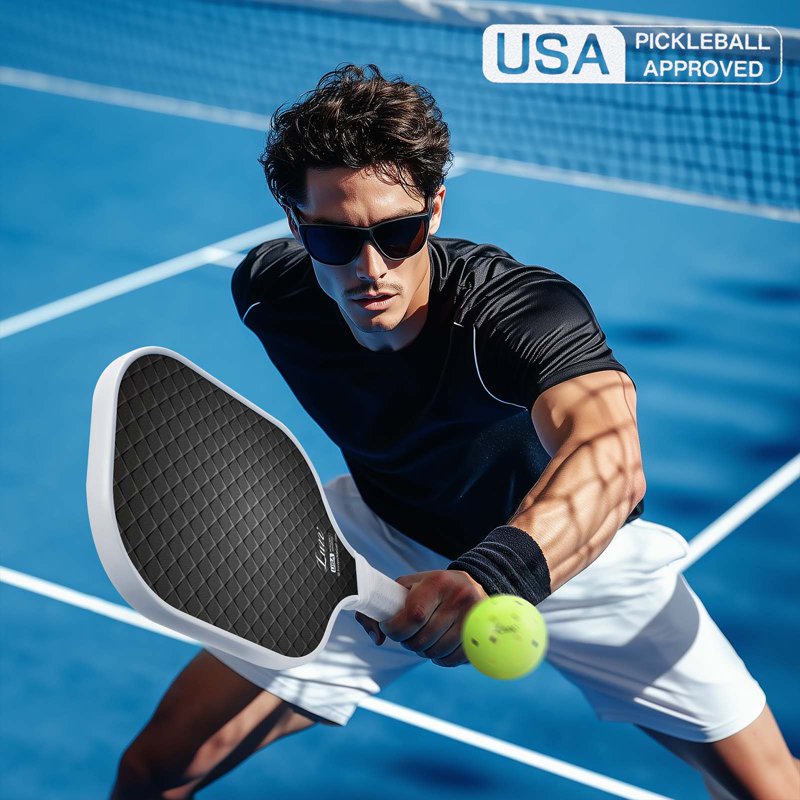 Variation of THIS listing: LUZZ Carbon Fiber Pickleball Paddle Set of 2 with 4 Balls and Carry Bag, USAPA Approved, T705 + DARK