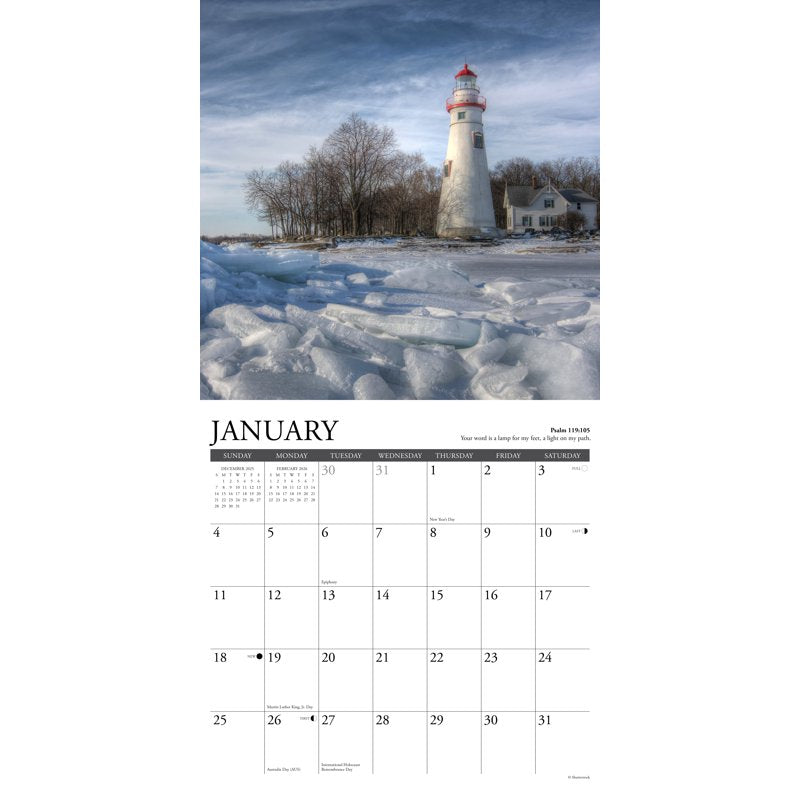 Psalms 2026 Wall Calendar - Inspirational Scripture & Nature Photography