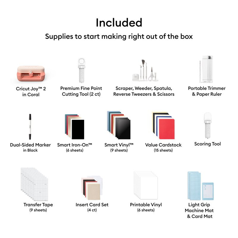 Cricut Joy 2 Smart Die-Cut Machine Deluxe Bundle - Custom Projects