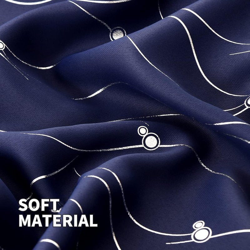Thermal Insulated Blackout Curtains Set for Bedroom - Grommet Room Darkening Window Drapes