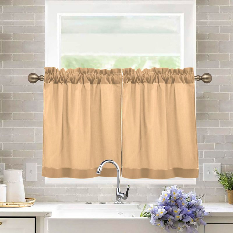 Light Filtering Tier Curtains Set - 2 Panels, Patchwork & Symmetrical Styles