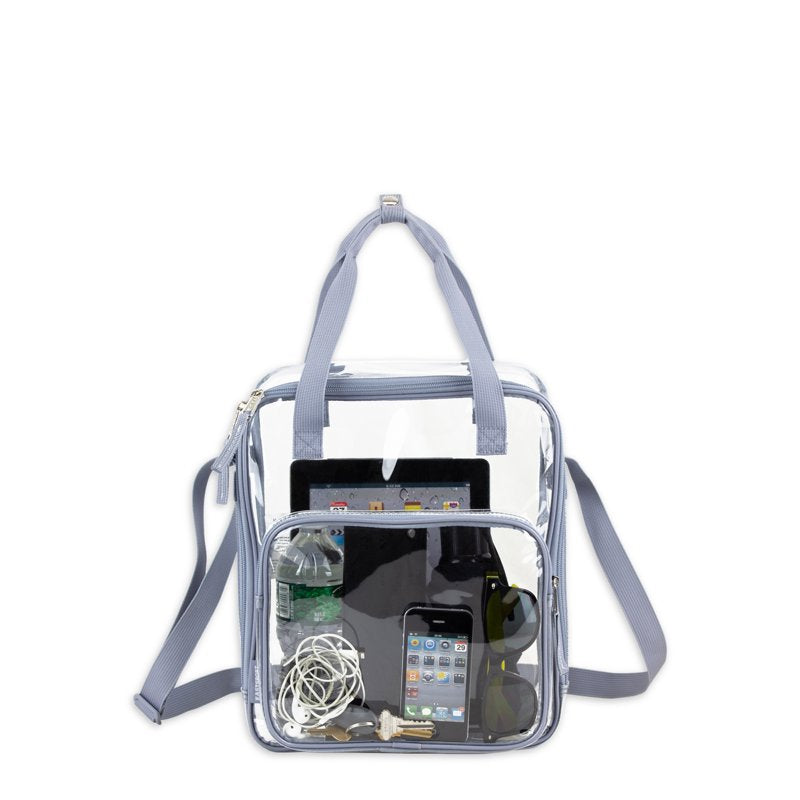 Unisex Clear Double Handle Stadium Approved Tote Bag with Adjustable Strap