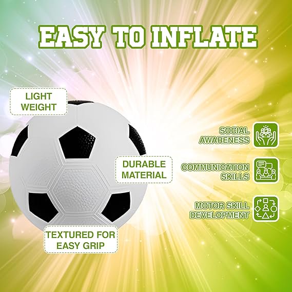 Kids Sports Balls Set - 4-Pack 5-Inch Rubber Balls for Indoor & Outdoor Play