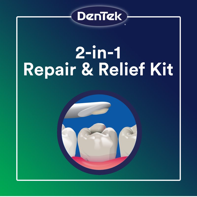 Dental Repair Kit for Loose Crowns Fillings & Caps - 2 Pack