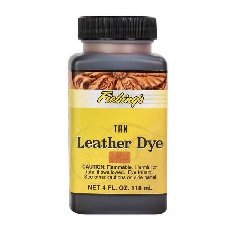 Leather Dye Black 4oz with Applicator - For Shoes, Belts, Leather Goods