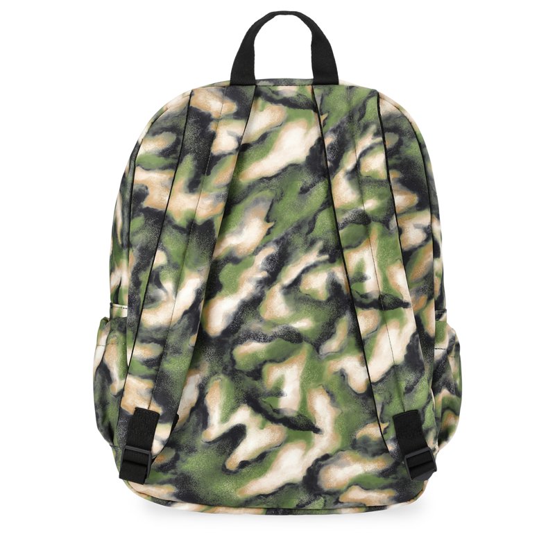 Girl's Cargo Backpack with Pouch - Trendy Camo & Patch Styles