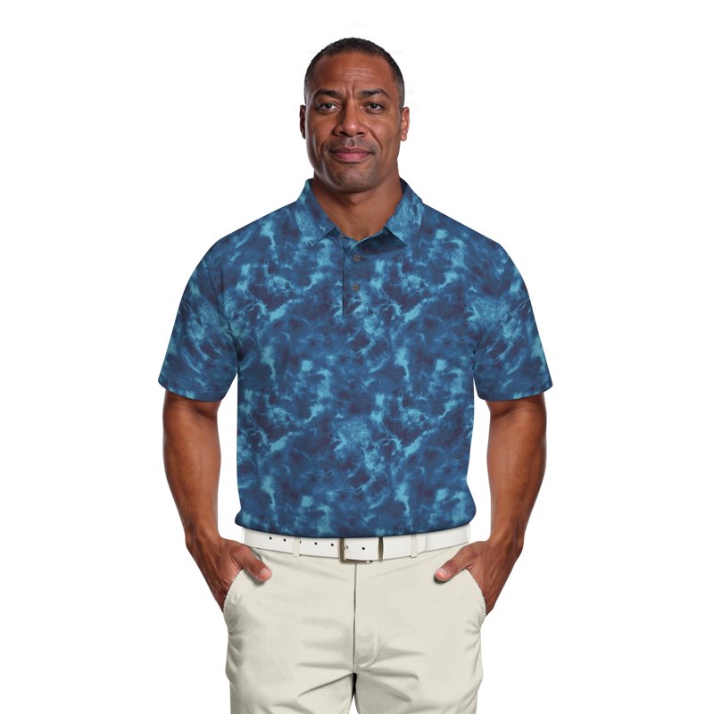 Performance Watercolor Camo Golf Polo Shirt Men & Big Men - Sun Protection & Moisture-Wicking