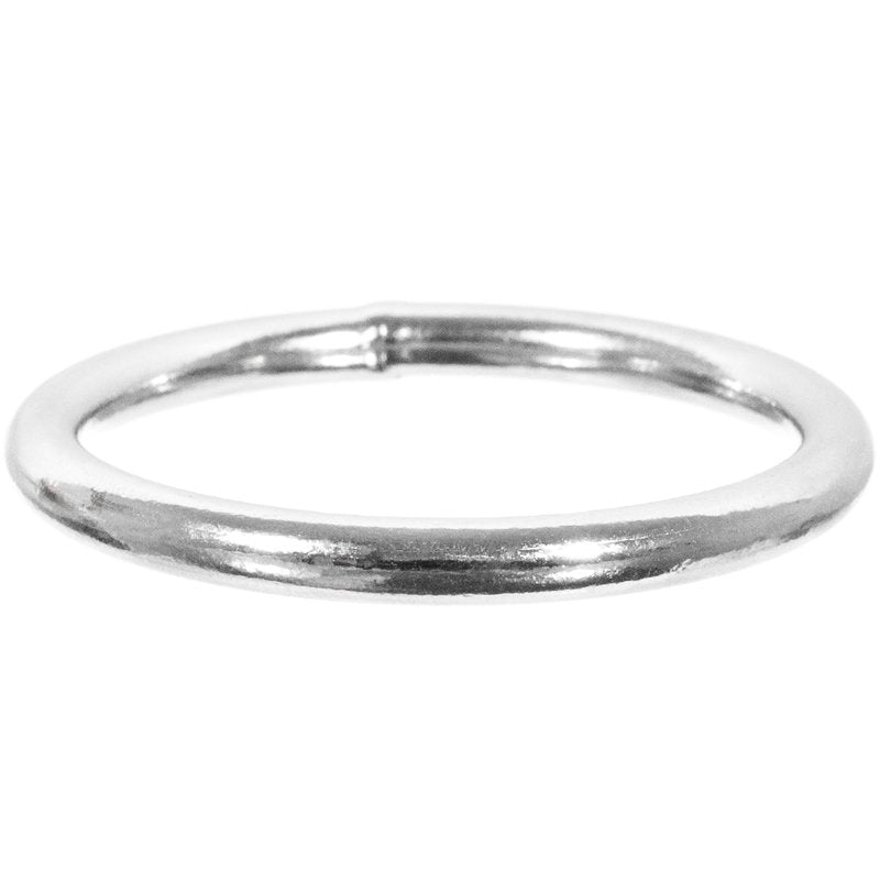 Nickel Plated 2-Inch Welded Steel O-Rings for Jewelry, Macrame & Crafts - Pack Options