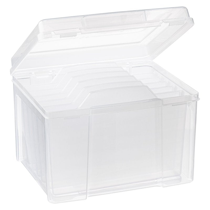 Greeting Card & Craft Storage Organizer with 6 Dividers - Acid-Free Plastic