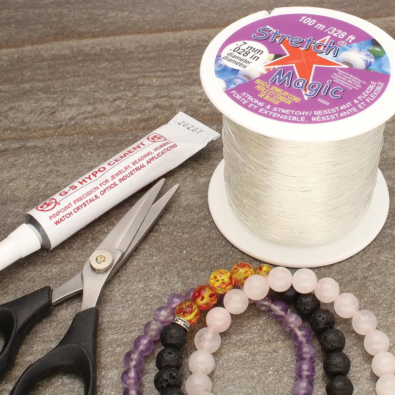 Stretch Magic Elastic Jewelry Cord - Clear 0.7mm, 100m Spool, Strong & Stretchy