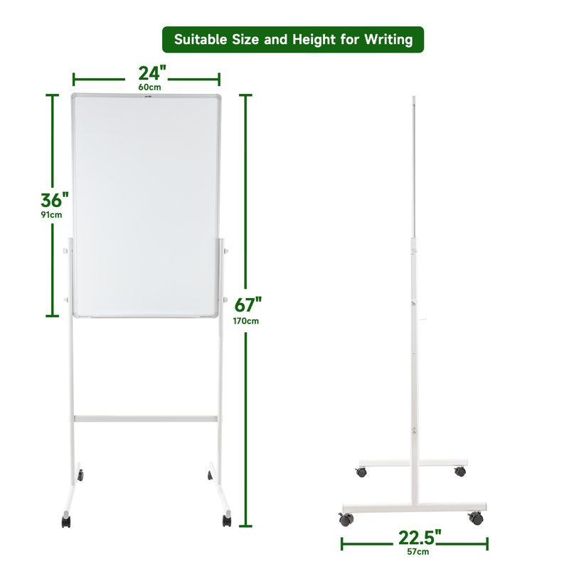 Magnetic Dry Erase Whiteboard 24 x 36 Inch with Markers & Magnets