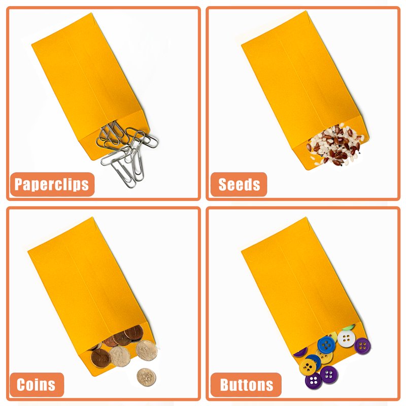 Mini Kraft Coin Envelopes with Gummed Flap, 1200 Pack 2.25 x 3.5 Inches