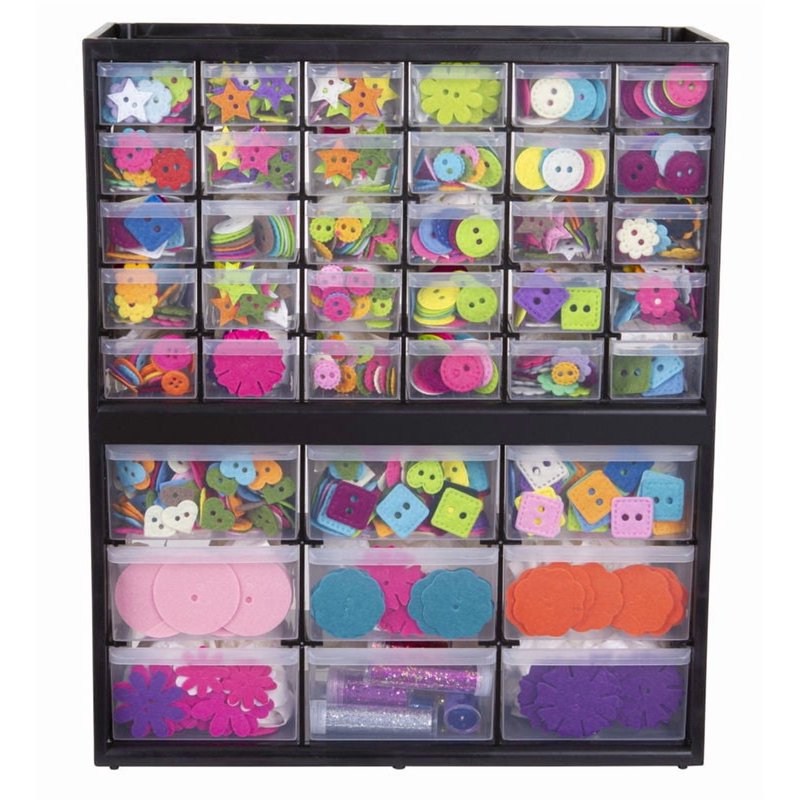 ArtBin 39-Drawer Craft and Hobby Storage Cabinet - Wall Mountable & Stackable