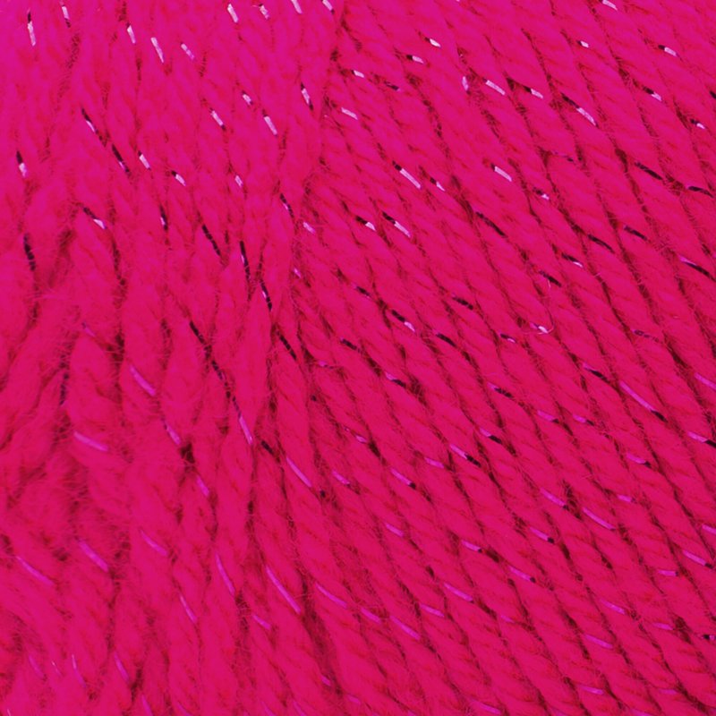 Metallic Acrylic Yarn - Worsted Weight, Fuchsia, 9 Pack, 5oz/142g